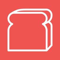 Slice of Bread Line Color Background Icon vector