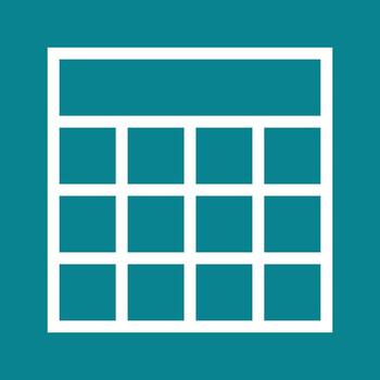 Insert Table Line Color Background Icon vector