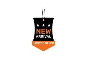 New arrival modern label design. vector