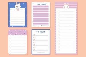 note collection of cute weekly trendy planner stickers for diaries and to do list vector