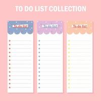 note collection of cute weekly trendy planner stickers for diaries and to do list vector