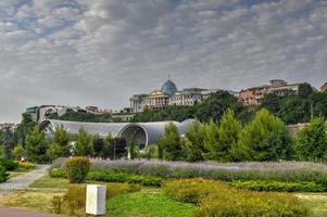 Presidential Palace and the Bridge of Peace in Tbilisi, Georgia. photo