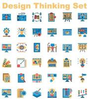 design thinking icon set vector