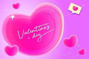 Realistic valentines day background promo sale vector