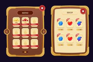 Game asset UI design cartoon element with elegant and colorful vector