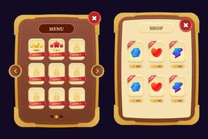 Game asset UI design cartoon element with elegant and colorful vector