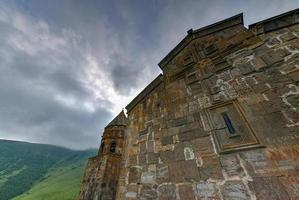 Gergeti Trinity Church, Holy Trinity Church near the village of Gergeti in Georgia, under Mount Kazbegi. photo