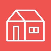 House with Snow Line Color Background Icon vector