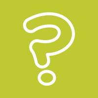 Question Mark Line Color Background Icon vector