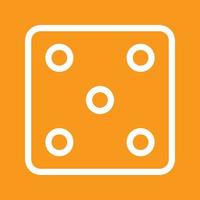 Dice II Line Color Background Icon vector