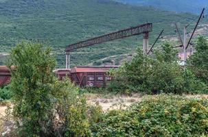 Old Soviet railcars in in the city of Gori, Georgia. photo