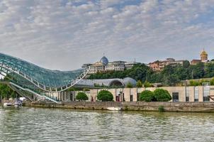 Presidential Palace and the Bridge of Peace in Tbilisi, Georgia. photo