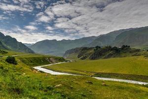 Beautiful panoramic view of the Georgian countryside in Goristsikhe, Georgia photo