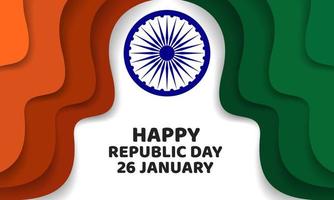 Happy Indian Republic day celebration poster or banner background. Vector illustration.greeting card design