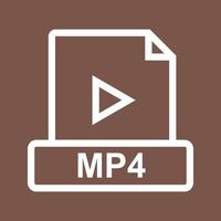 MP4 Line Color Background Icon vector