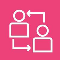 Connected Users Line Color Background Icon vector