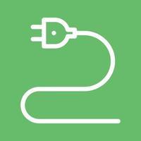 icono de fondo de color de línea de cable eléctrico vector