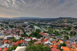 Beautiful panoramic view of Tbilisi from Narikala fortress in Georgia. photo
