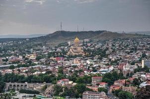 Beautiful panoramic view of Tbilisi from Narikala fortress in Georgia. photo