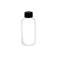 0.5 liter round bottle with screw cap vector