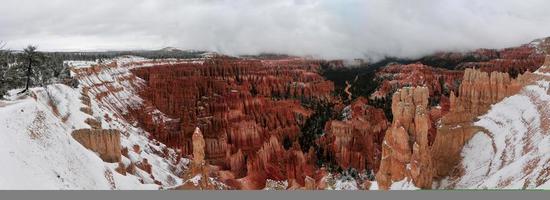 Cañón de bryce nieve foto