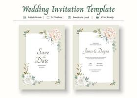 Wedding Invitation Card Template, Invitation Card Poster vector