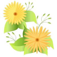 YEllow Flower Illustration vector