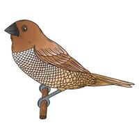 sparrow vector, this small bird can be found in many countries vector