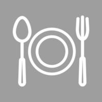 Dinner Line Color Background Icon vector