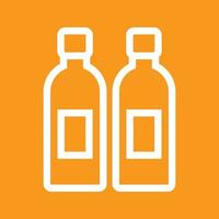Two Bottles Line Color Background Icon vector