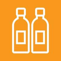 Two Bottles Line Color Background Icon vector