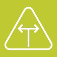 T - Intersection Line Color Background Icon vector