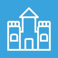 Sandcastle Line Color Background Icon vector