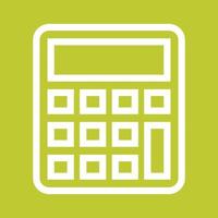 Calculator Line Color Background Icon vector