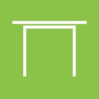 Simple Desk Line Color Background Icon vector