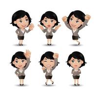 Women with different poses vector