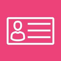 Identity Card Line Color Background Icon vector