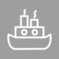 Steamship Line Color Background Icon vector