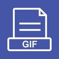 GIF Line Color Background Icon vector