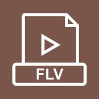 FLV Line Color Background Icon vector