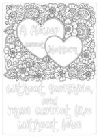 Love Quote Coloring Page For Adult vector