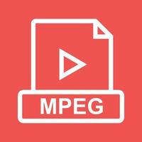 MPEG Line Color Background Icon vector