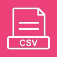 CSV Line Color Background Icon vector