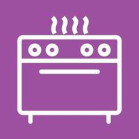 Stove Line Color Background Icon vector