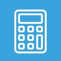 Calculator Line Color Background Icon vector