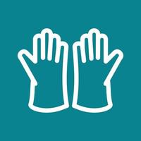Cleaning Gloves Line Color Background Icon vector