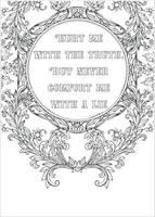 Motivational Quotes Coloring Page vector