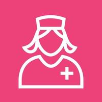 Nurse Line Color Background Icon vector