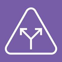 Y - Intersection Line Color Background Icon vector