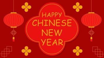 Happy chinese new year background with chinese lanterns and ornament. Happy new year backdrop for poster, flyers, calendars, banners, greeting cards, invitations. vector